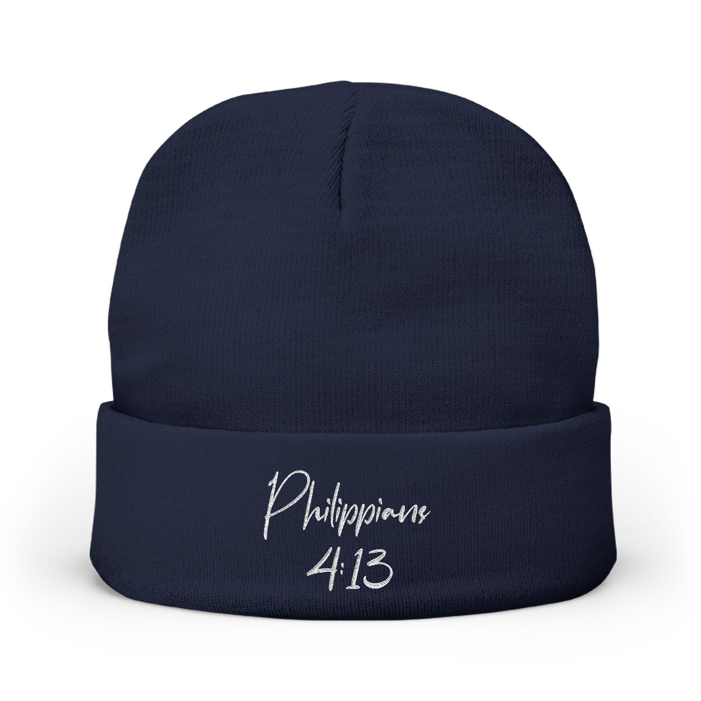 Philippians 4:13 Embroidered Beanie