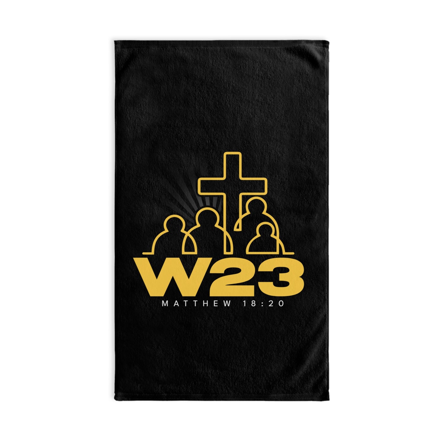 W23 Logo - Inspirational Hand Towel with Cross Design