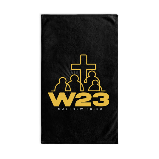 W23 Logo - Inspirational Hand Towel with Cross Design
