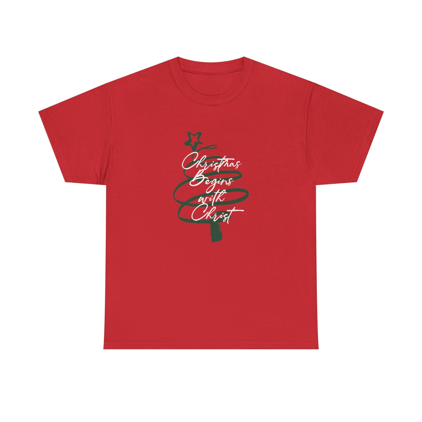 Christmas Begins with Christ Unisex Tee