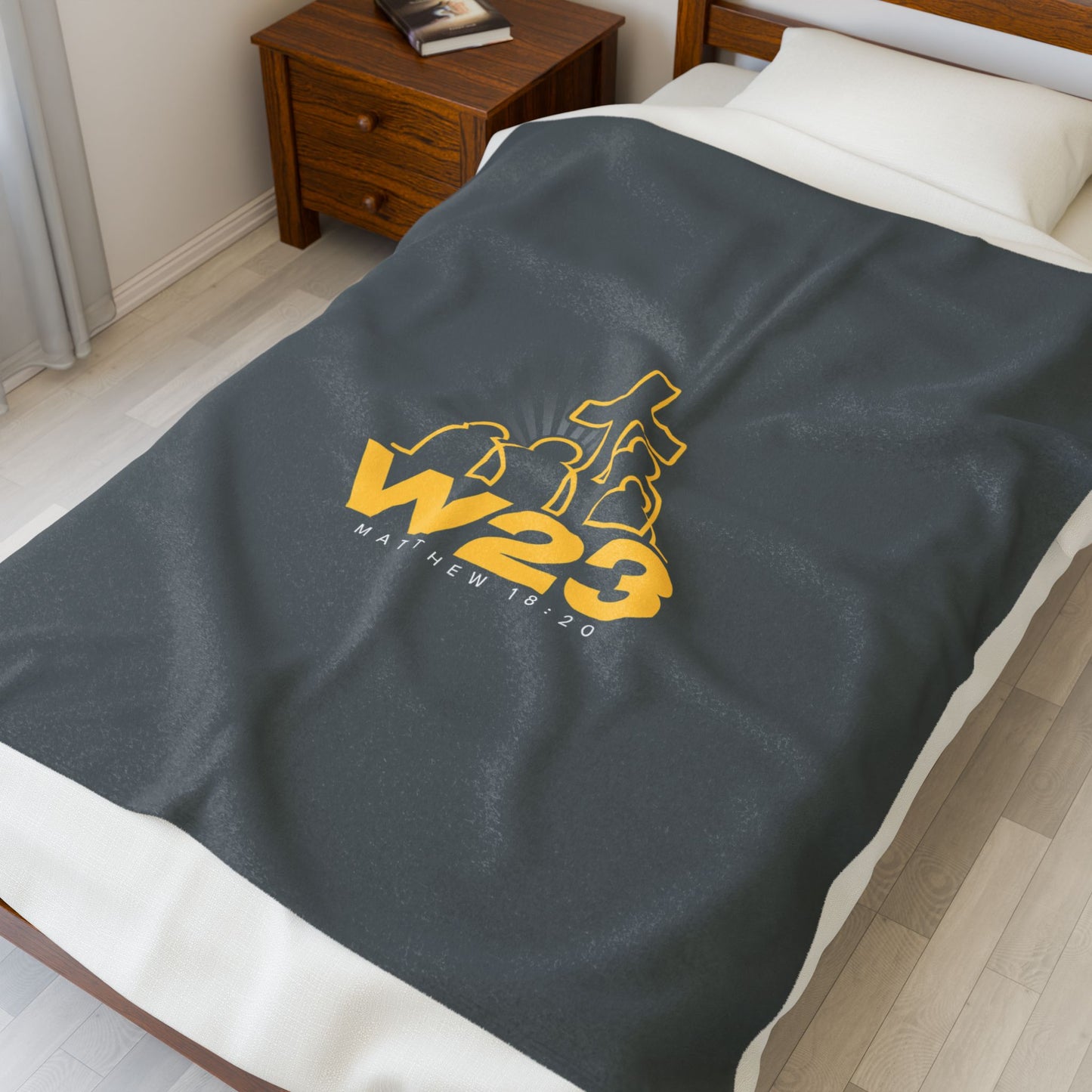 W23 Logo - Cozy Faith-Inspired Velveteen Plush Blanket