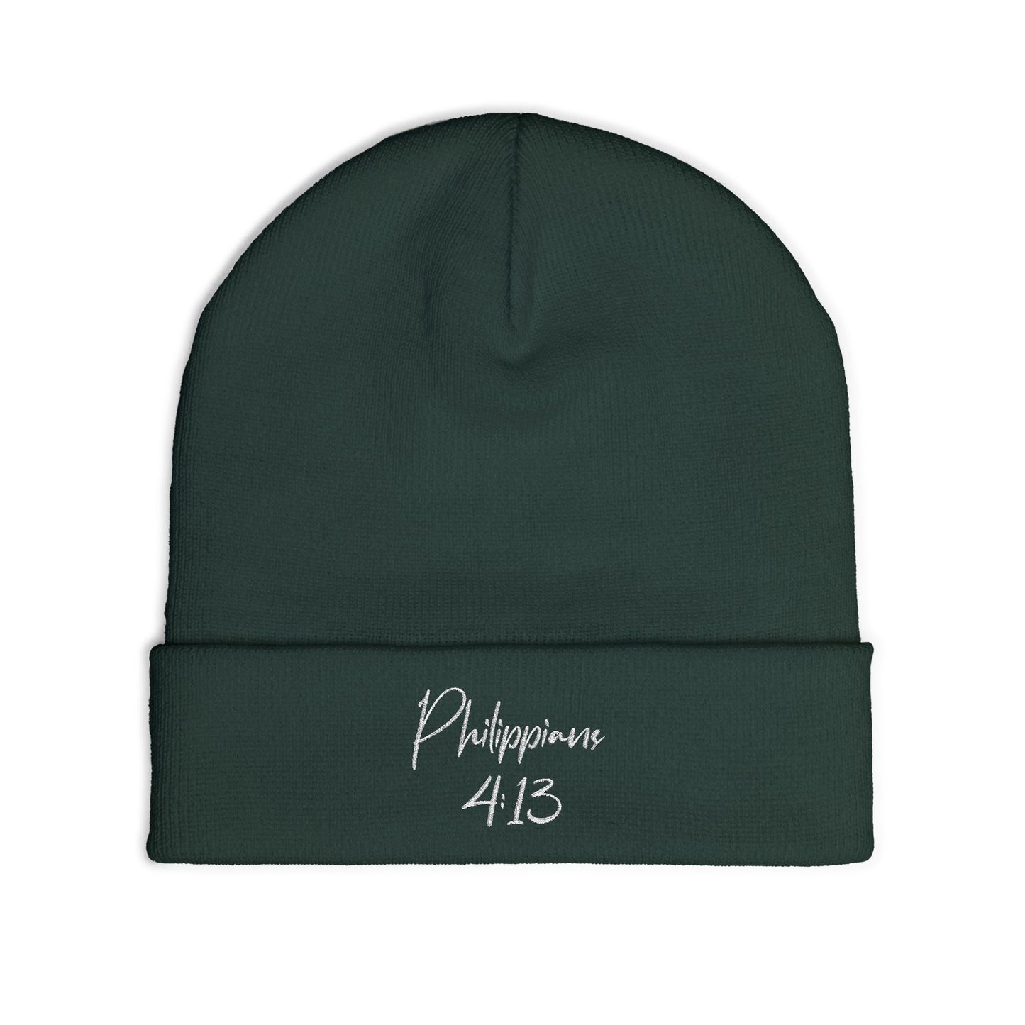 Philippians 4:13 Embroidered Beanie