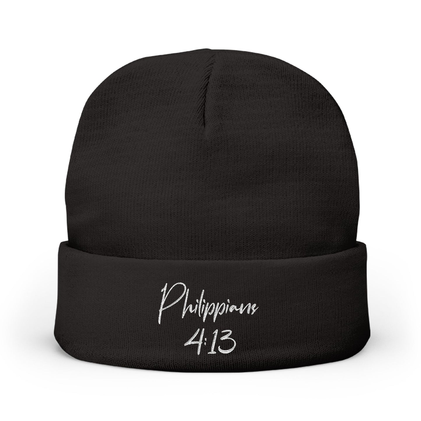 Philippians 4:13 Embroidered Beanie