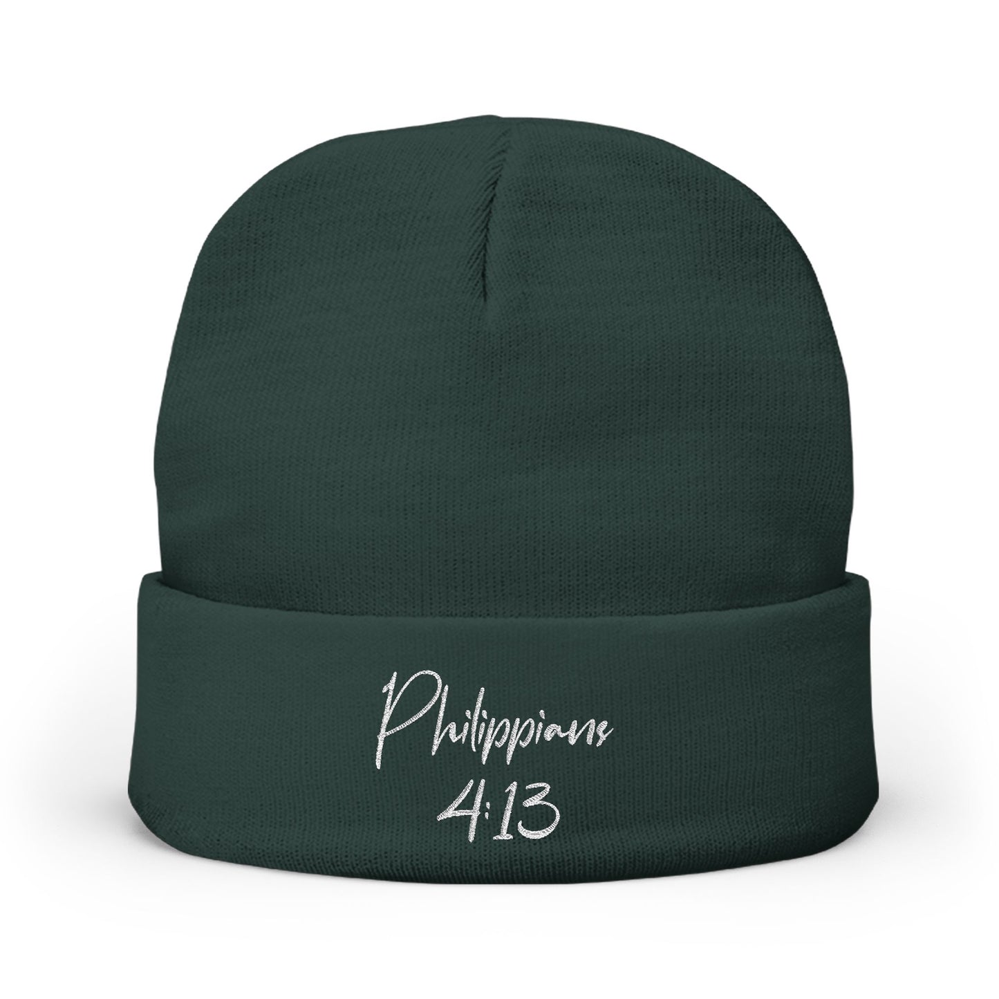 Philippians 4:13 Embroidered Beanie