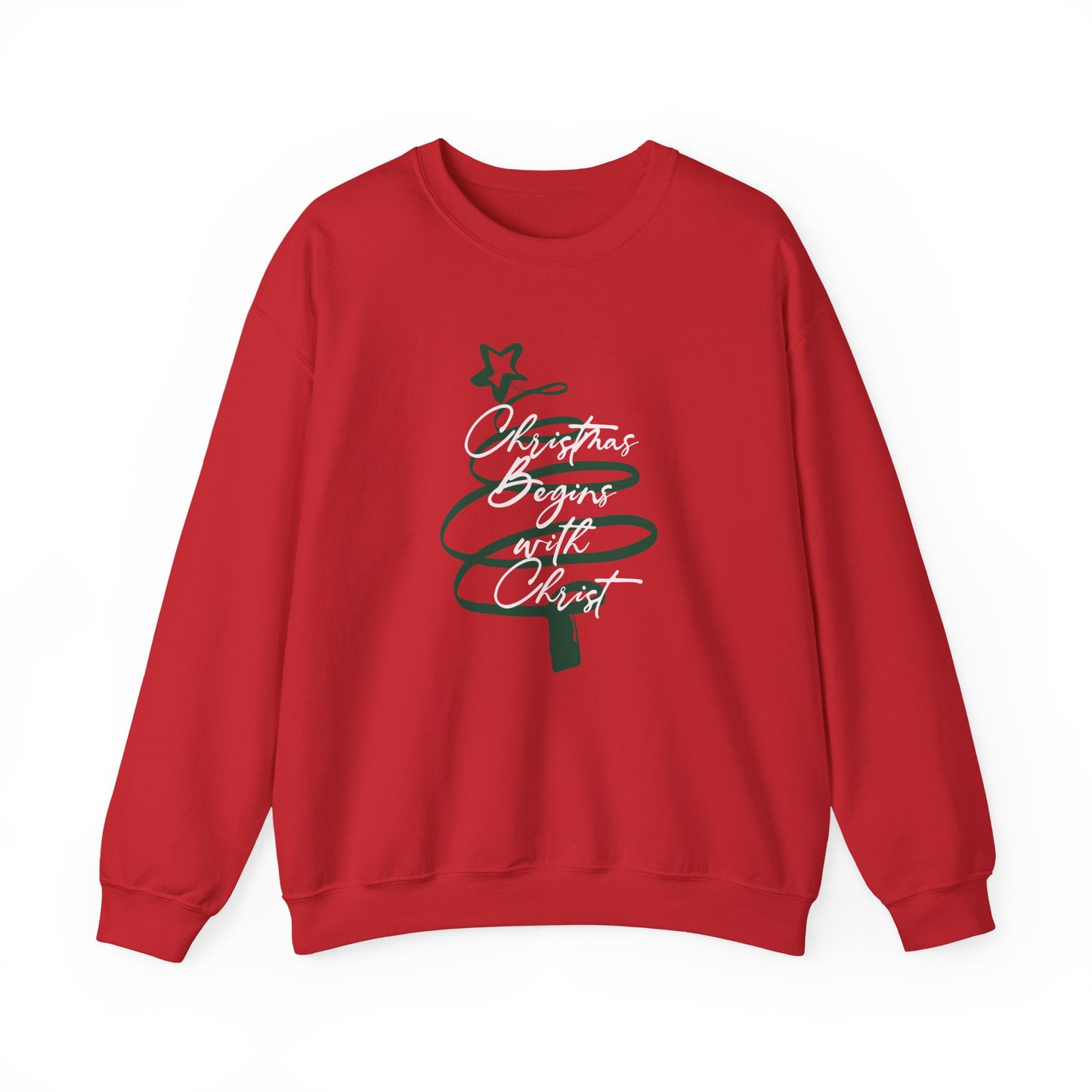 Christmas Begins with Christ Unisex Sweatshirt